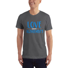 Load image into Gallery viewer, LOVE OVER ALZHEIMER&#39;S (BLU/W) FITTED TEE- VARIOUS COLORS AVAILABLE