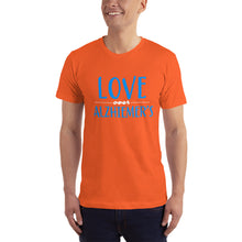 Load image into Gallery viewer, LOVE OVER ALZHEIMER&#39;S (BLU/W) FITTED TEE- VARIOUS COLORS AVAILABLE