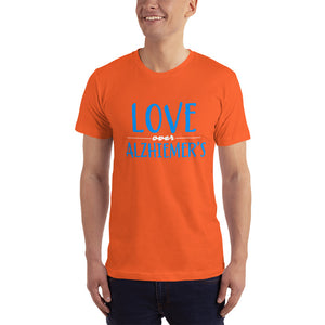 LOVE OVER ALZHEIMER'S (BLU/W) FITTED TEE- VARIOUS COLORS AVAILABLE