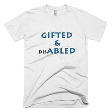 Load image into Gallery viewer, GIFTED &amp; ABLED (BLK/BLU) FITTED TEE - VARIOUS COLORS AVAILABLE