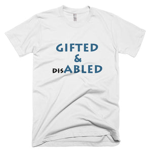 GIFTED & ABLED (BLK/BLU) FITTED TEE - VARIOUS COLORS AVAILABLE