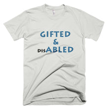 Load image into Gallery viewer, GIFTED &amp; ABLED (BLK/BLU) FITTED TEE - VARIOUS COLORS AVAILABLE