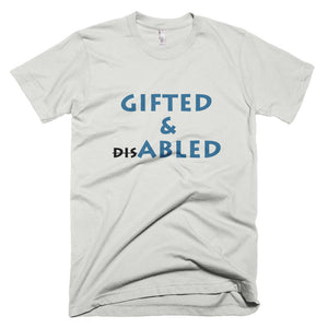 GIFTED & ABLED (BLK/BLU) FITTED TEE - VARIOUS COLORS AVAILABLE