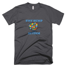 Load image into Gallery viewer, FIST BUMP FOR AUTISM (BLU) FITTED TEE-VARIOUS COLORS AVAILABLE