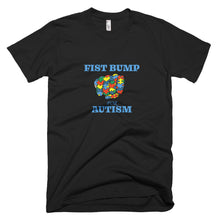 Load image into Gallery viewer, FIST BUMP FOR AUTISM (BLU) FITTED TEE-VARIOUS COLORS AVAILABLE