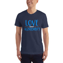 Load image into Gallery viewer, LOVE OVER ALZHEIMER&#39;S (BLU/W) FITTED TEE- VARIOUS COLORS AVAILABLE