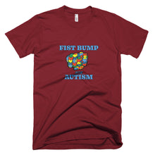 Load image into Gallery viewer, FIST BUMP FOR AUTISM (BLU) FITTED TEE-VARIOUS COLORS AVAILABLE