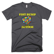 Load image into Gallery viewer, FIST BUMP FOR AUTISM (Y) FITTED TEE - VARIOUS COLORS AVAILABLE