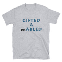 Load image into Gallery viewer, GIFTED &amp; ABLED (BLK/BLU) CLASSIC TEE - VARIOUS COLORS AVAILABLE