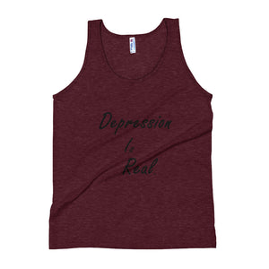 DEPRESSION IS REAL (BLK) TANK - VARIOUS COLORS AVAILABLE