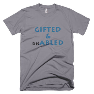 GIFTED & ABLED (BLK/BLU) FITTED TEE - VARIOUS COLORS AVAILABLE