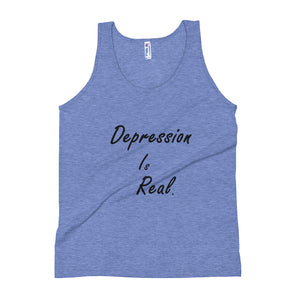 DEPRESSION IS REAL (BLK) TANK - VARIOUS COLORS AVAILABLE