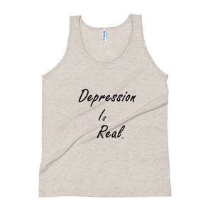 DEPRESSION IS REAL (BLK) TANK - VARIOUS COLORS AVAILABLE