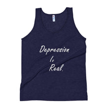 Load image into Gallery viewer, DEPRESSION IS REAL (W) TANK - VARIOUS COLORS AVAILABLE