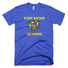 Load image into Gallery viewer, FIST BUMP FOR AUTISM (Y) FITTED TEE - VARIOUS COLORS AVAILABLE